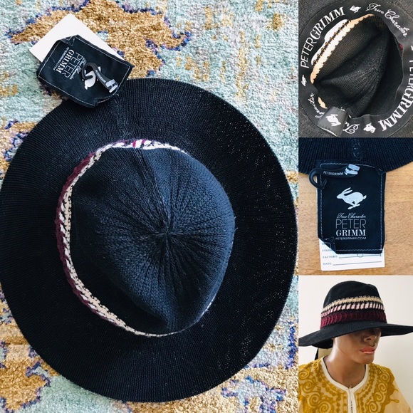 DAILY DEAL! NWT PETER GRIMM True Character Black Knit HAT O/S - Picture 7 of 16